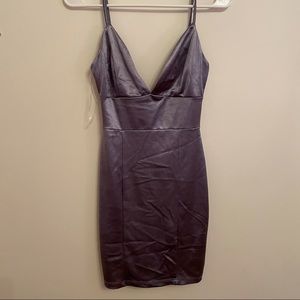 windsor satin purple formal dress